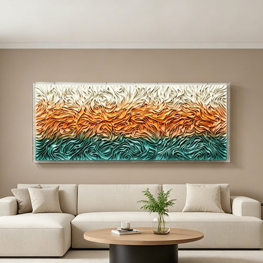Sunset Grass Fiber Wall Installation