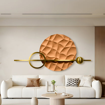 Copper Sun Geometric Wall Sculpture