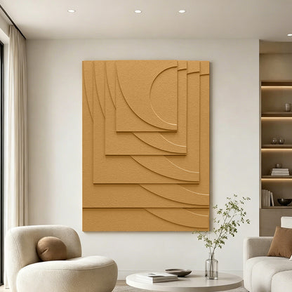 Terracotta Geometry Carved Wall Panel