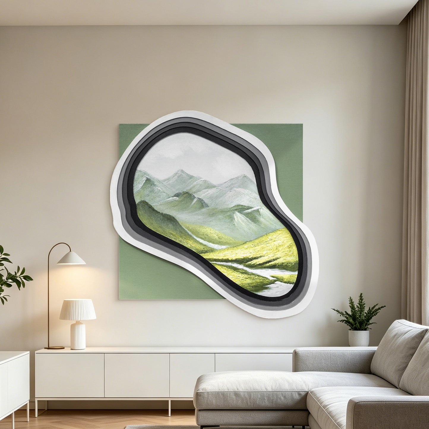 Mountain View Organic Mirror Art