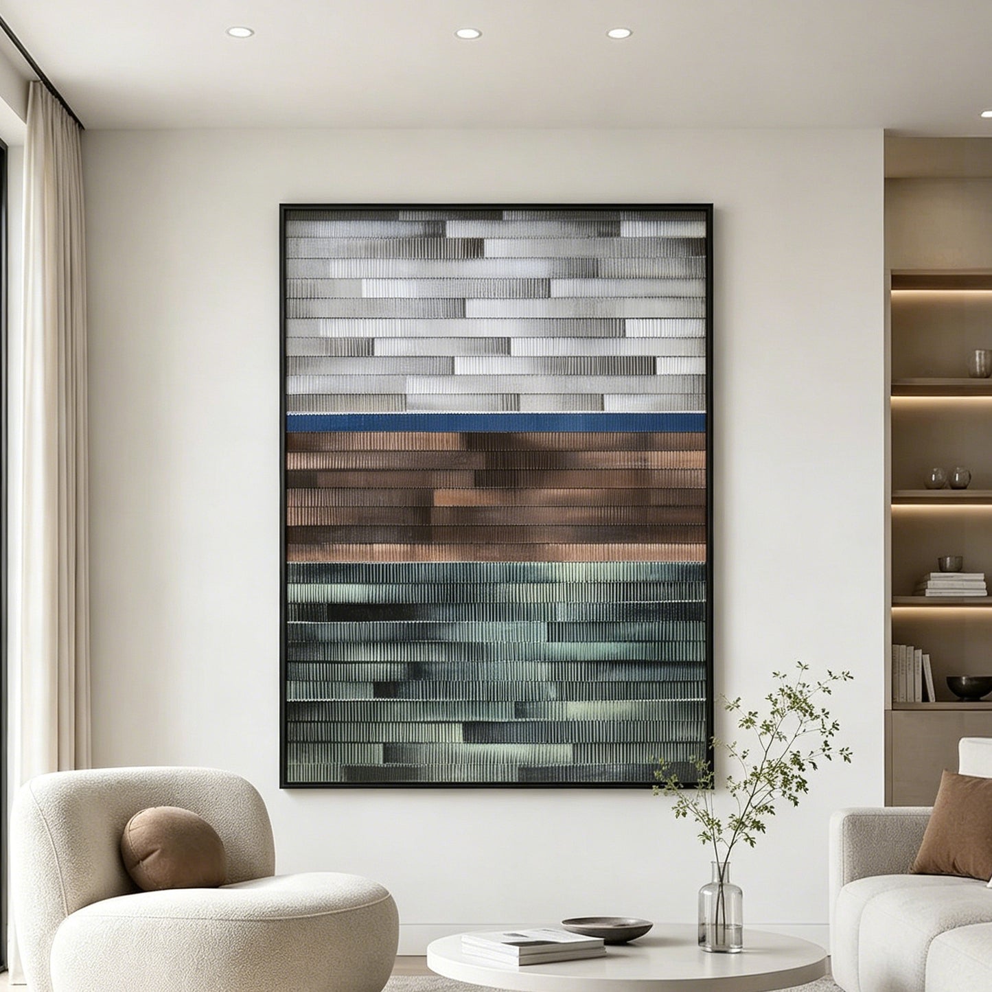 Metallic City Block Wall Mosaic