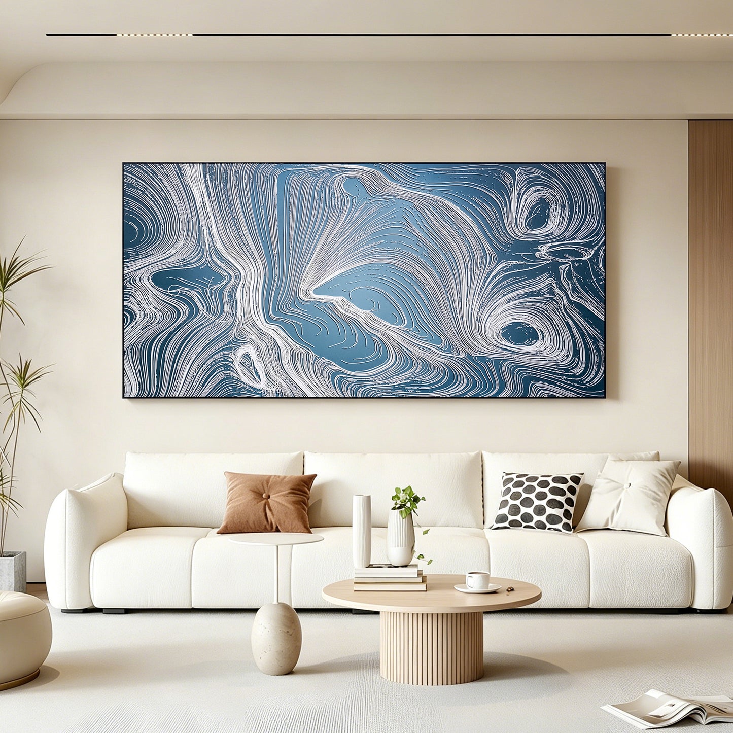Golden Timber Grain Relief Wall Art