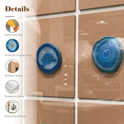 A three-dimensional carving masterpiece adorned with carved crystal panels, a modern wall art hanging piece for interior spaces.