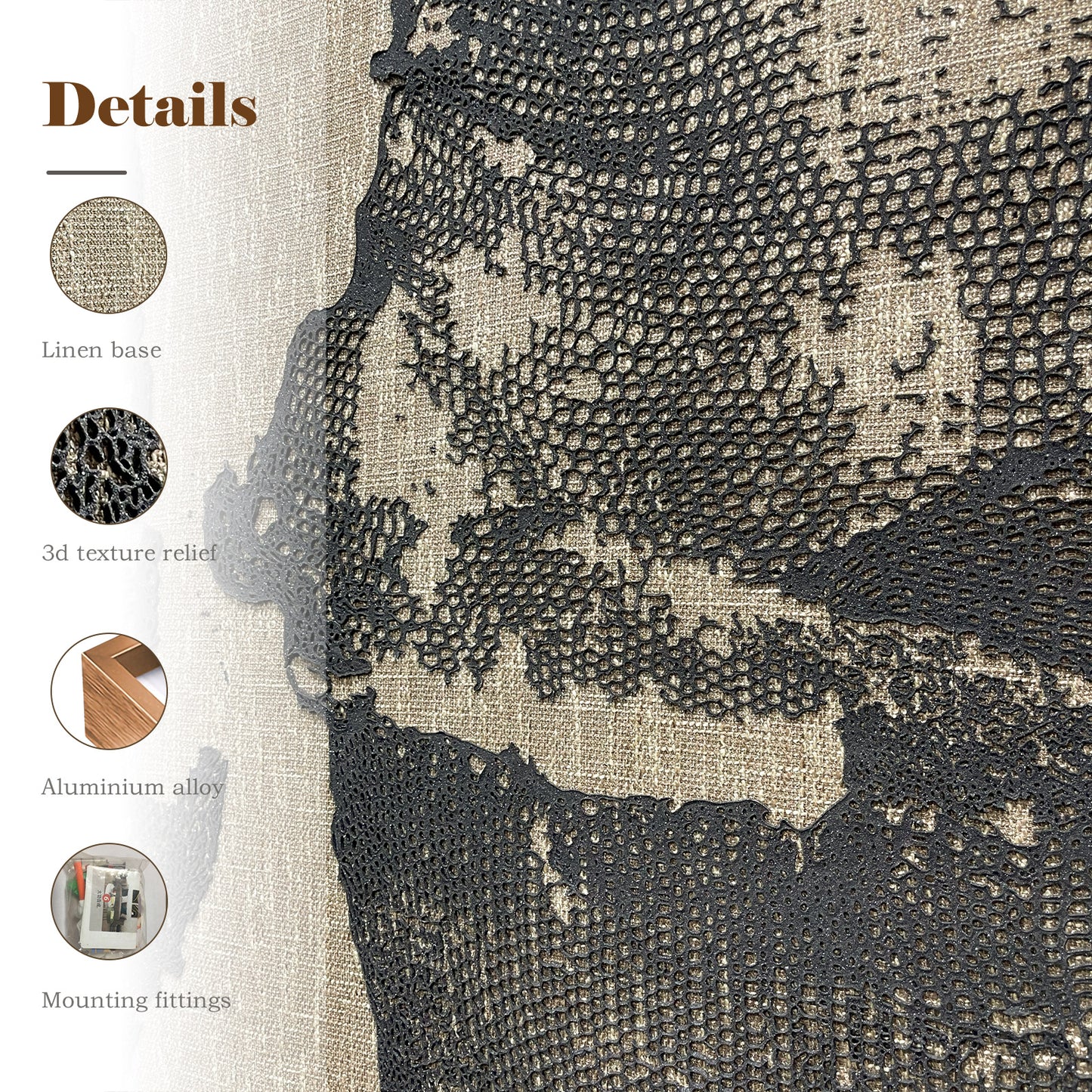High-End Textured Wave Oil Painting - Modern Wall Art
