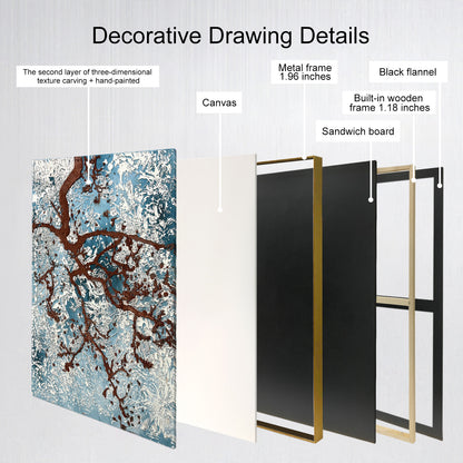 Winter Trees Large Canvas Art, ideal wall decor for living room and bedroom above bed.