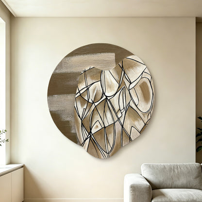 Abstract Line Organic Mirror Art