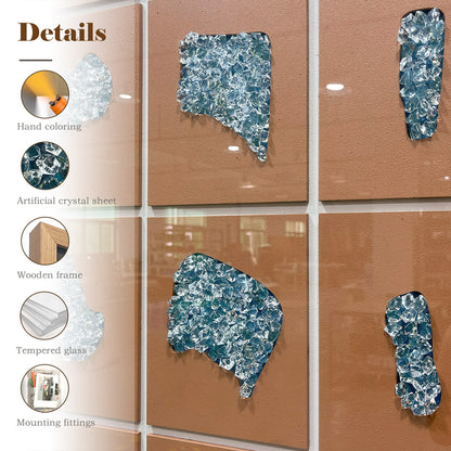 A three-dimensional carving masterpiece adorned with dynamic crystals, exuding an elegant and refined ambiance.