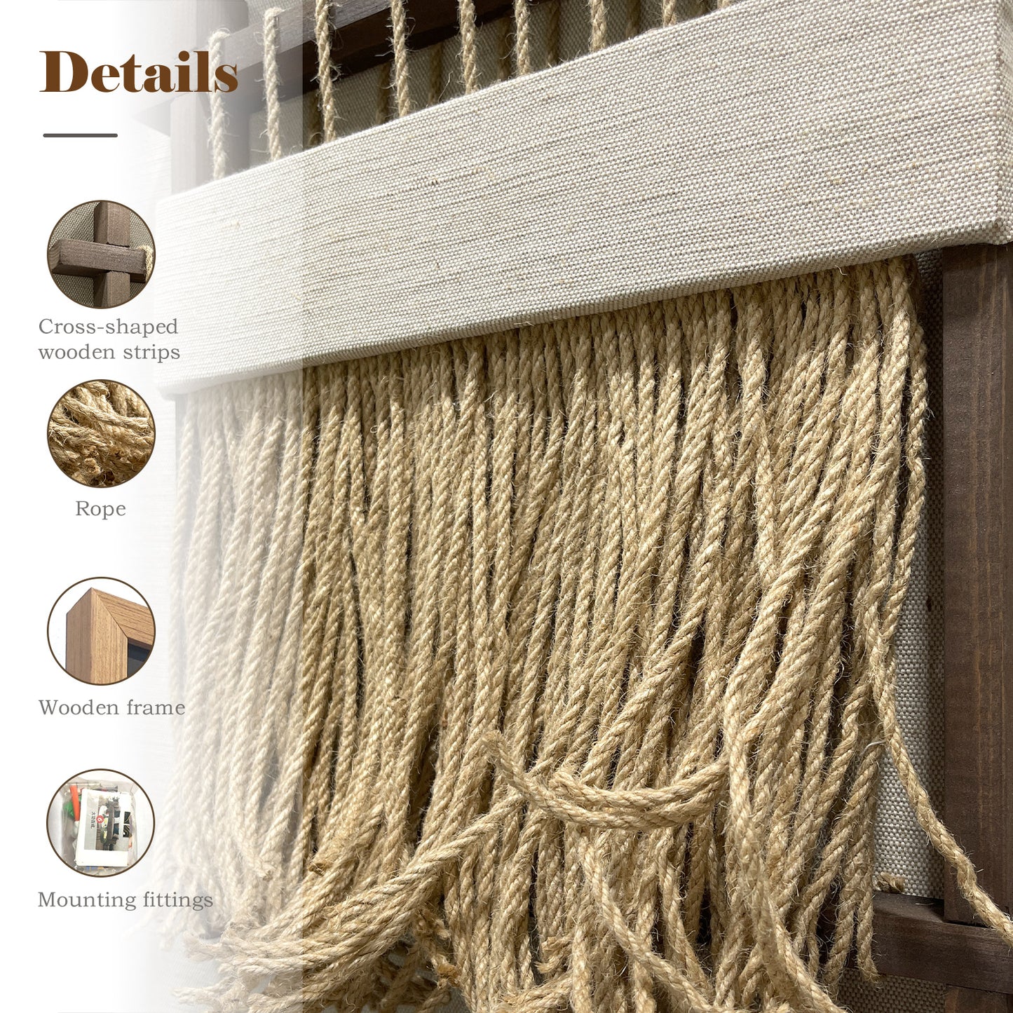 Wabi-Sabi Woven Textile Fiber Loom Shadow Box