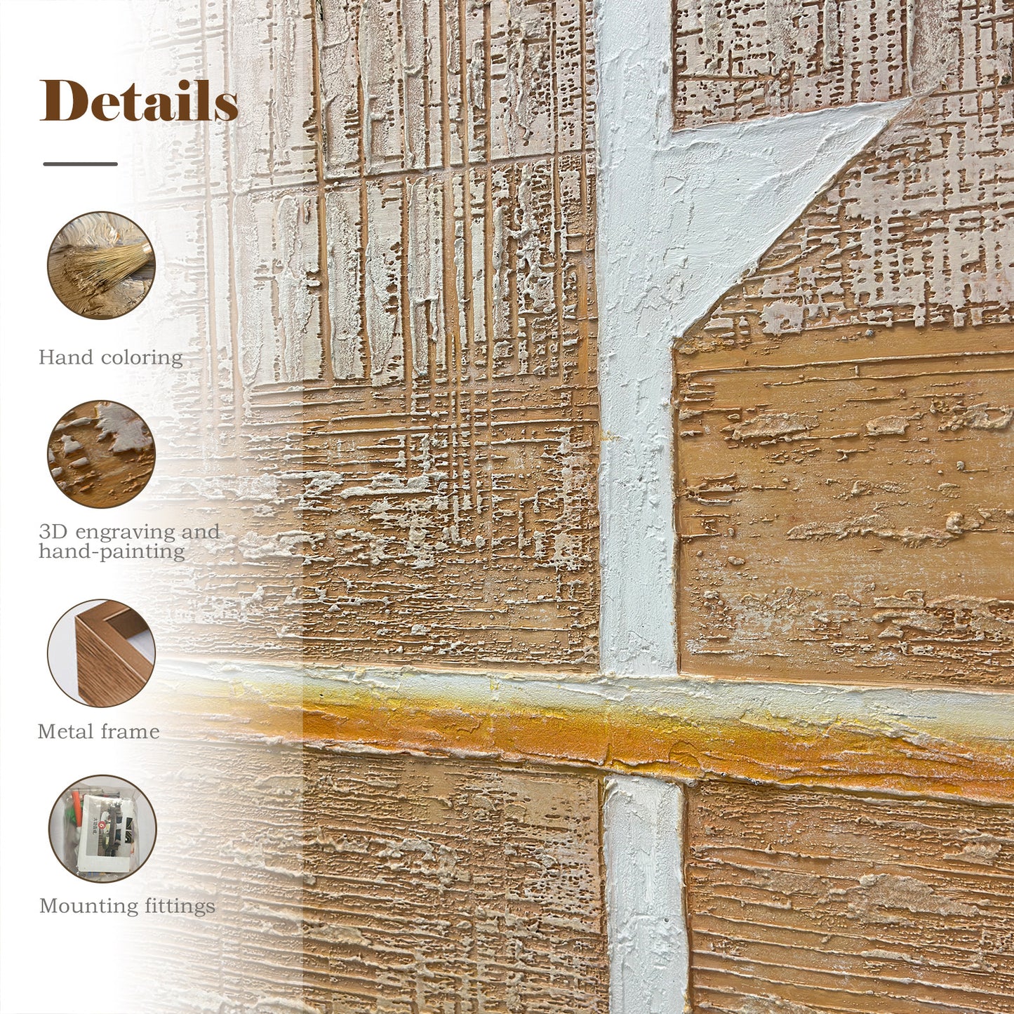 Architectural Neutral Textured Wall Art for Interior Design Projects