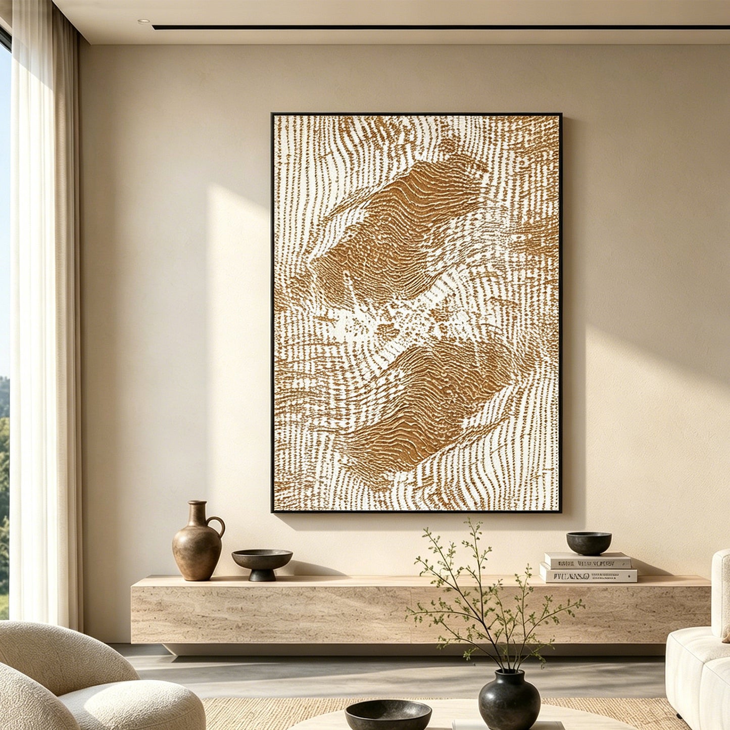 White Horse Textured Wall Portrait