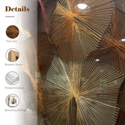 Luxury Textile Blossom Wall Panel Contemporary Thread Artwork