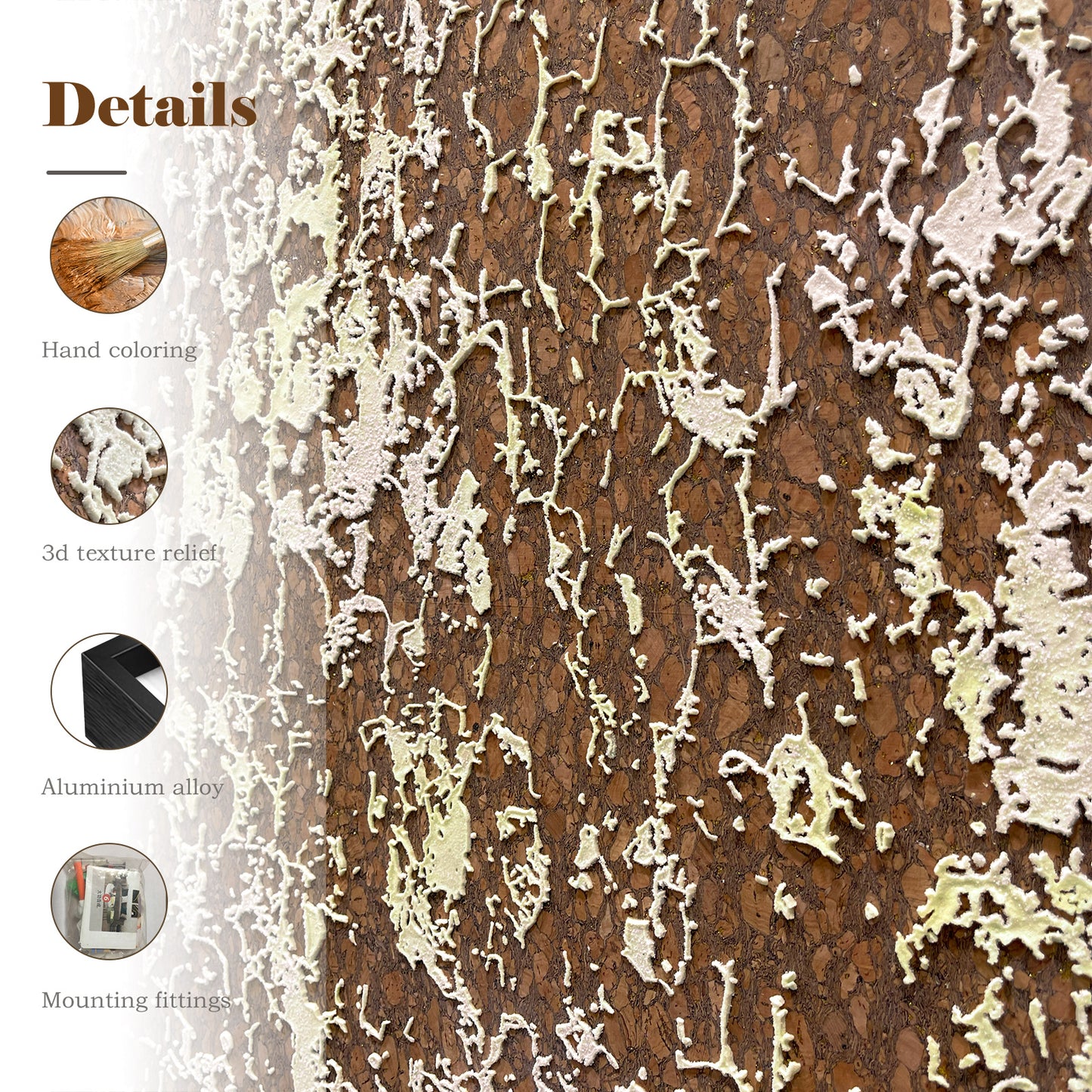 Handmade Mixed-Media Wall Art - Large Textured Painting
