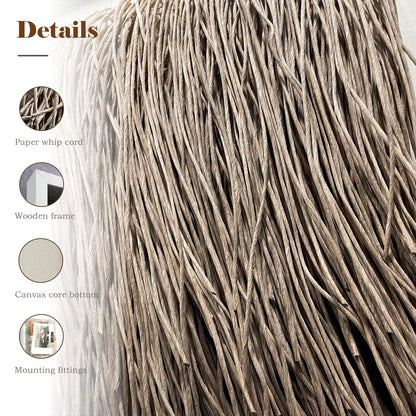 Minimalist Paper Rope Fringe Tapestry Wall Art