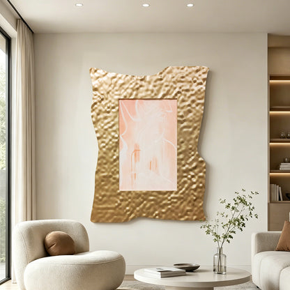 Gold Edge Organic Textured Wall Art