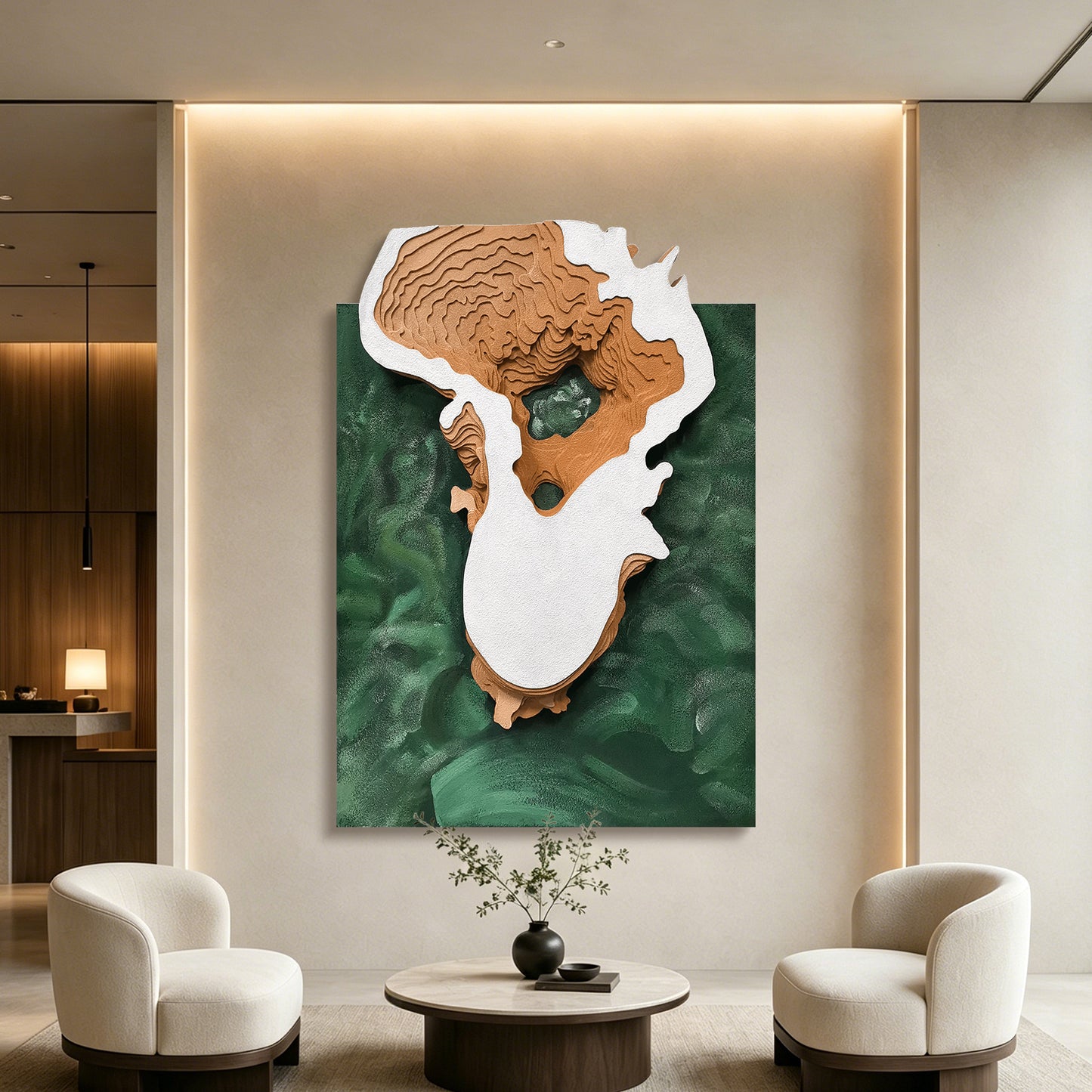 Emerald Africa Map Textured Art