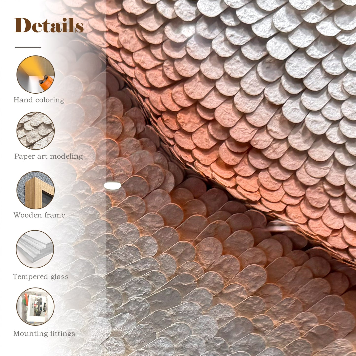 3D Layered Paper Sculpture Wall Art - Modern Geometric Relief