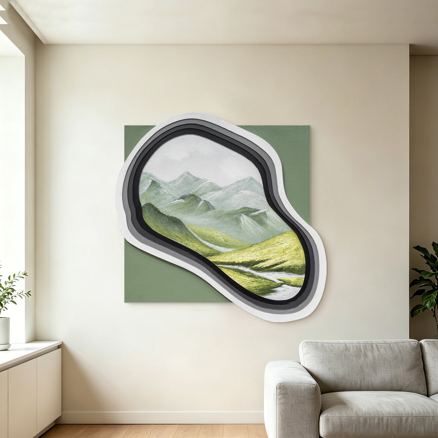 Mountain View Organic Mirror Art
