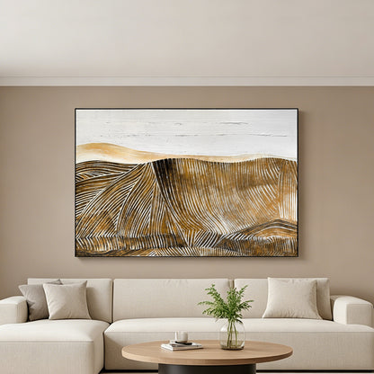 Golden Dune Panorama Wall Relief