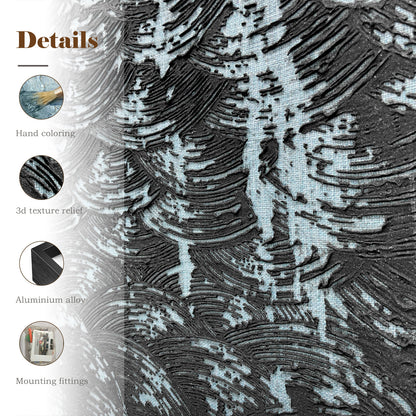 Abstract Ocean Scale Texture Painting - Luxury Wall Decor
