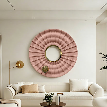 Powder Blue Ring Mirror Wall Art