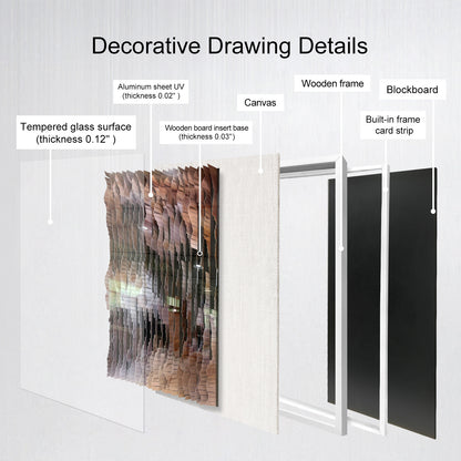 Abstract Thermal-Bent Aluminum Strip Wall Art