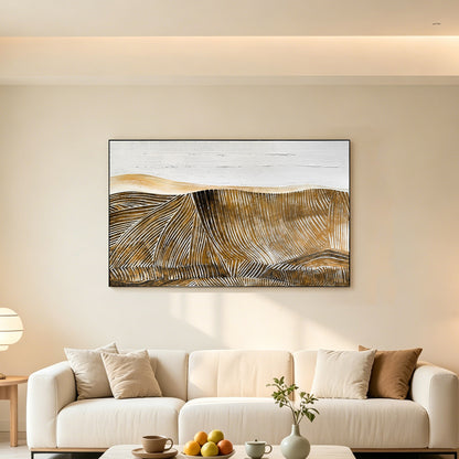 Golden Dune Panorama Wall Relief