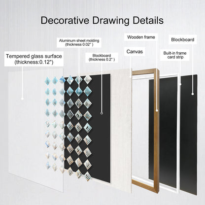 Abstract Iridescent Metal Patchwork Wall Art - Modern Relief