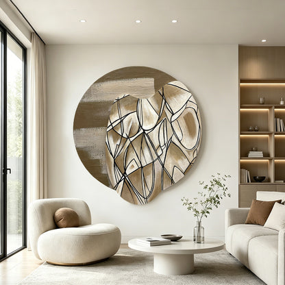 Abstract Line Organic Mirror Art
