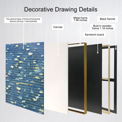 Coastal-Inspired Blue Abstract Wall Decor