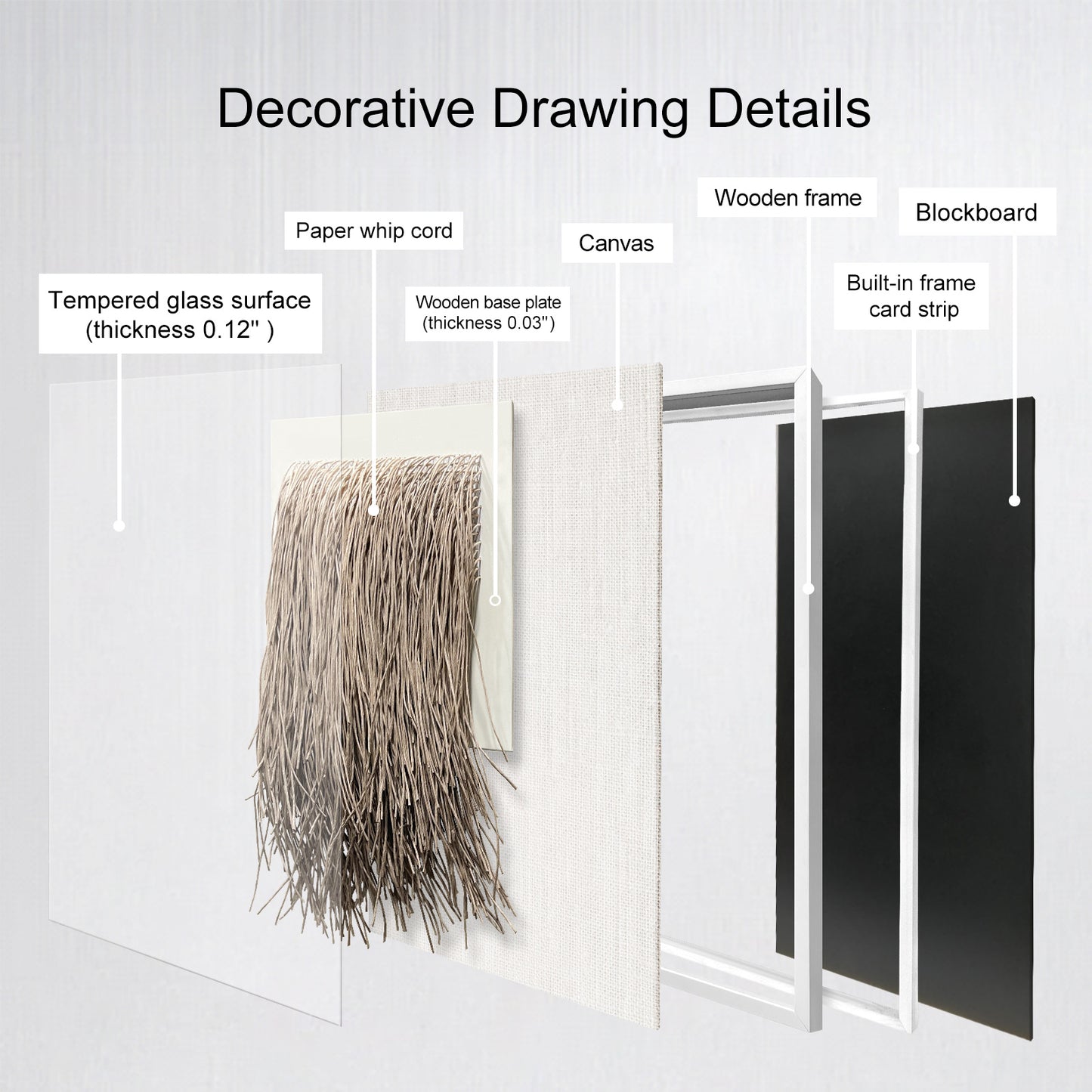 Minimalist Paper Rope Fringe Tapestry Wall Art