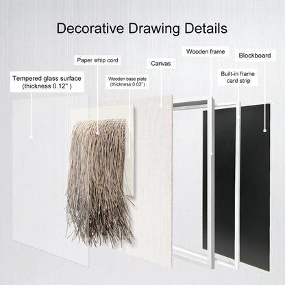 Minimalist Paper Rope Fringe Tapestry Wall Art