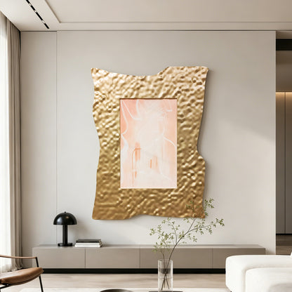 Gold Edge Organic Textured Wall Art