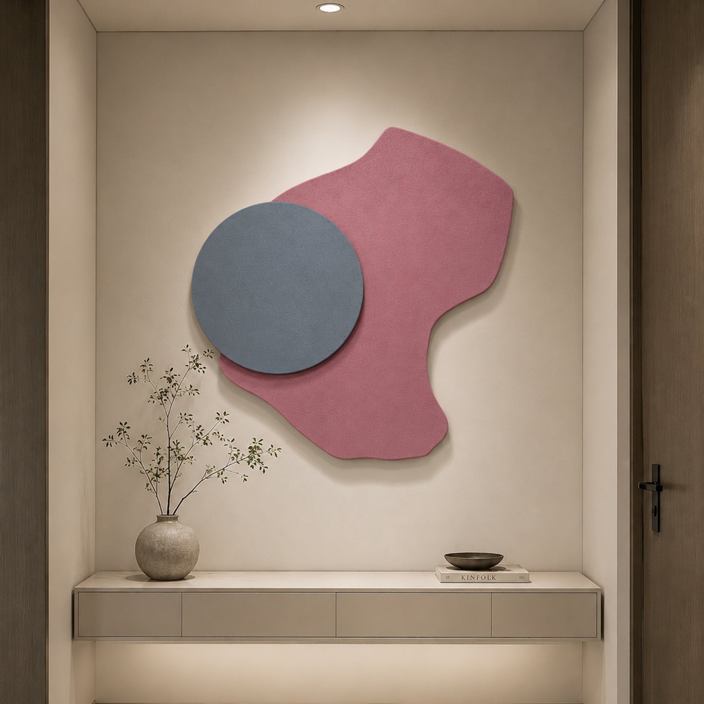 Mustard Ivory Layered Circle Wall Art