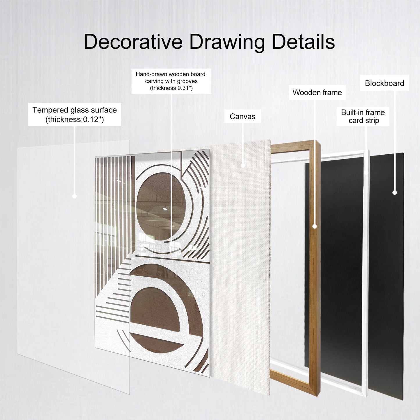 Creative geometric wide-format wall artwork, featuring a unique three-dimensional design and striking visual appeal.