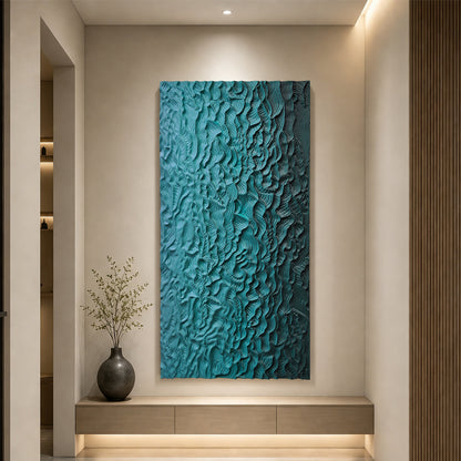 Deep Teal Rain Textured Wall Panel