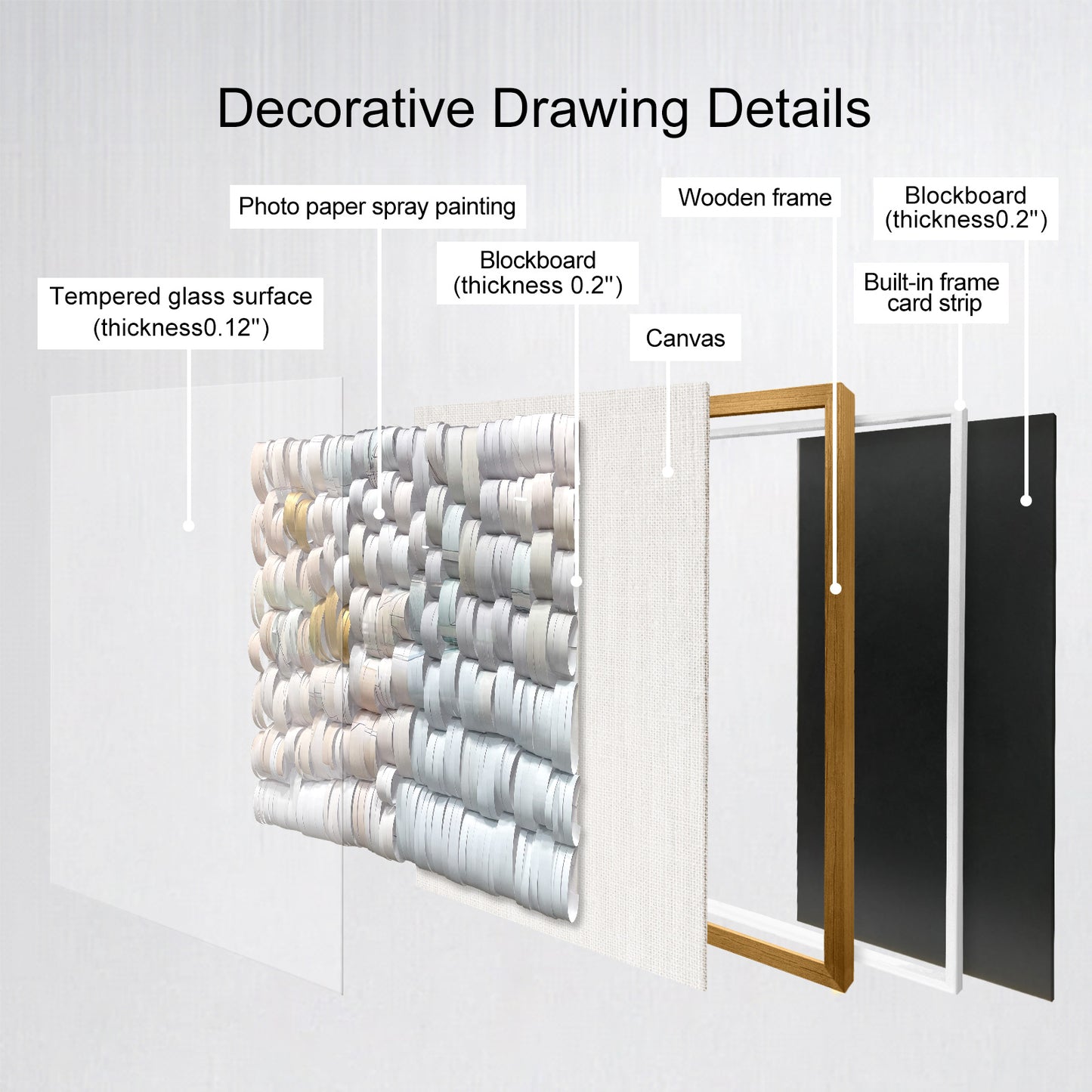 Handcrafted large square 3D paper wall decor, featuring a modern three-dimensional design with exquisite artistic detail.