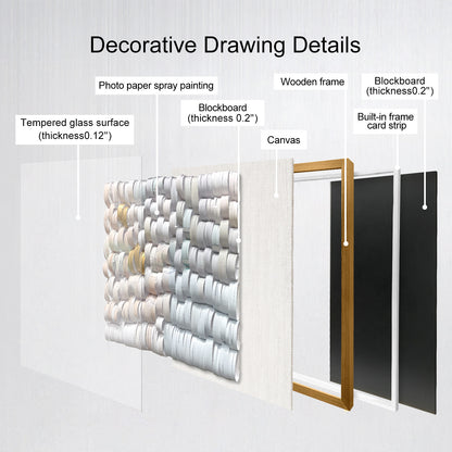 Handcrafted large square 3D paper wall decor, featuring a modern three-dimensional design with exquisite artistic detail.