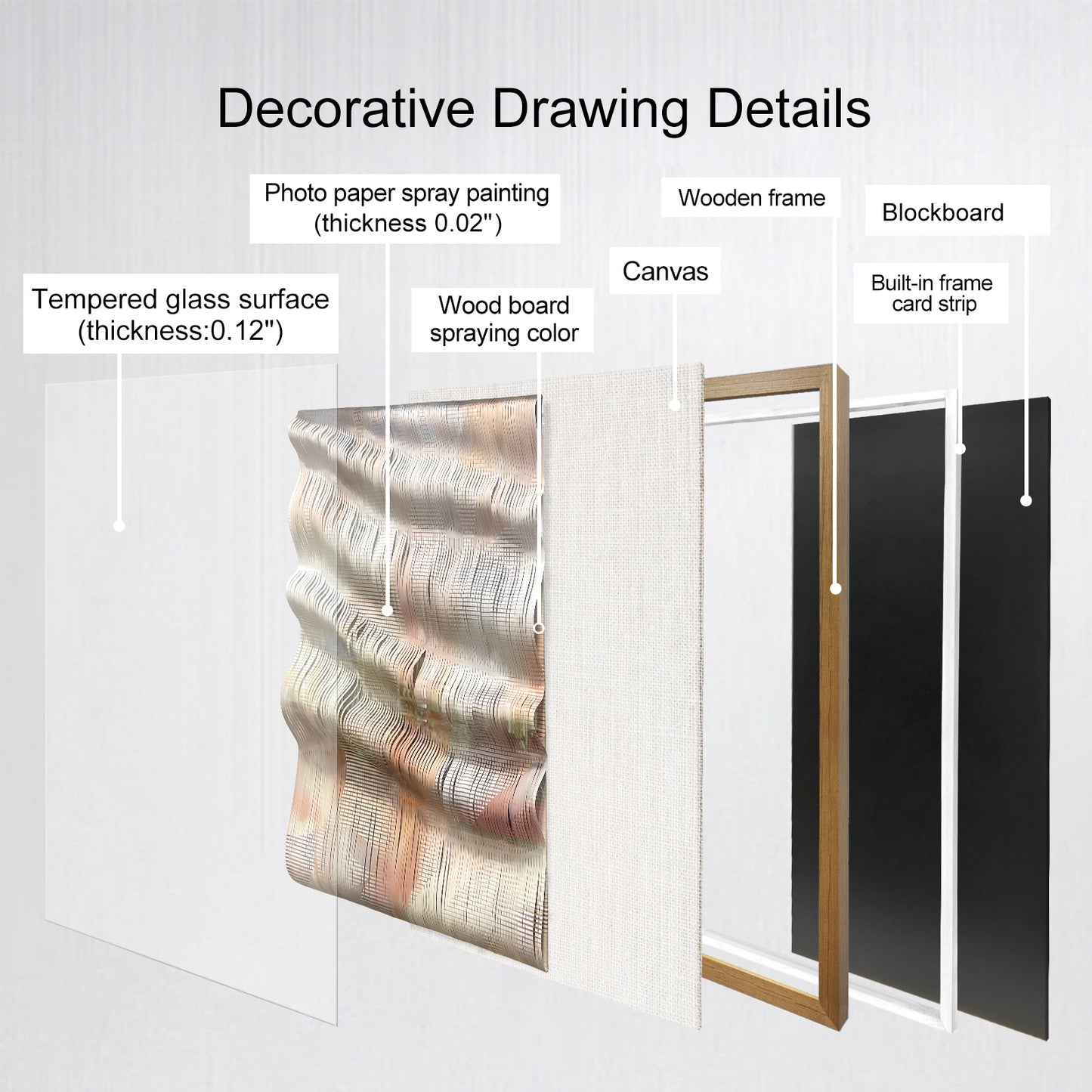 Handcrafted 3D paper artwork, modern textured wall art with delicate three-dimensional design.