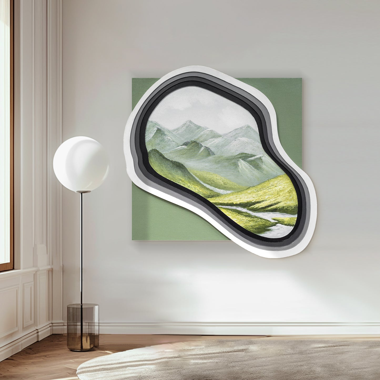Mountain View Organic Mirror Art