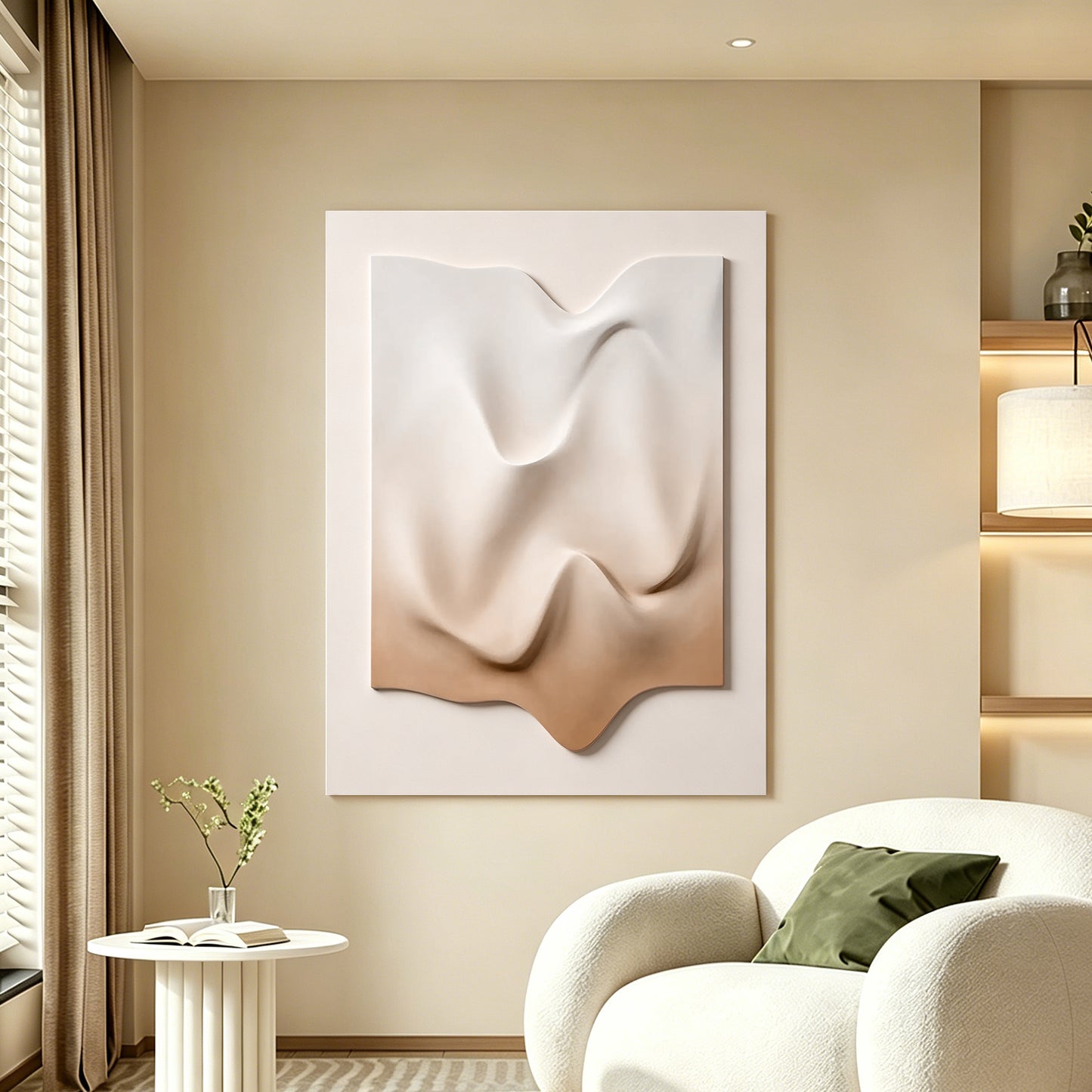 Ivory Rising Form Wall Relief