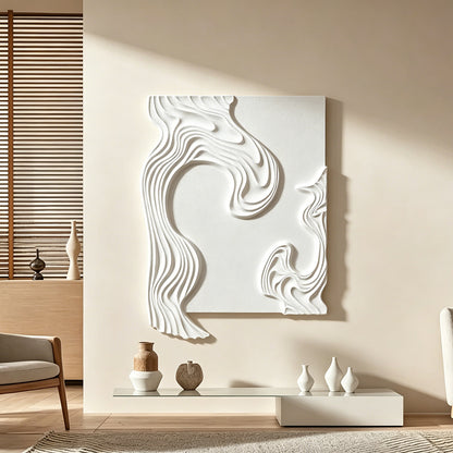Ivory Contour Organic Wall Relief