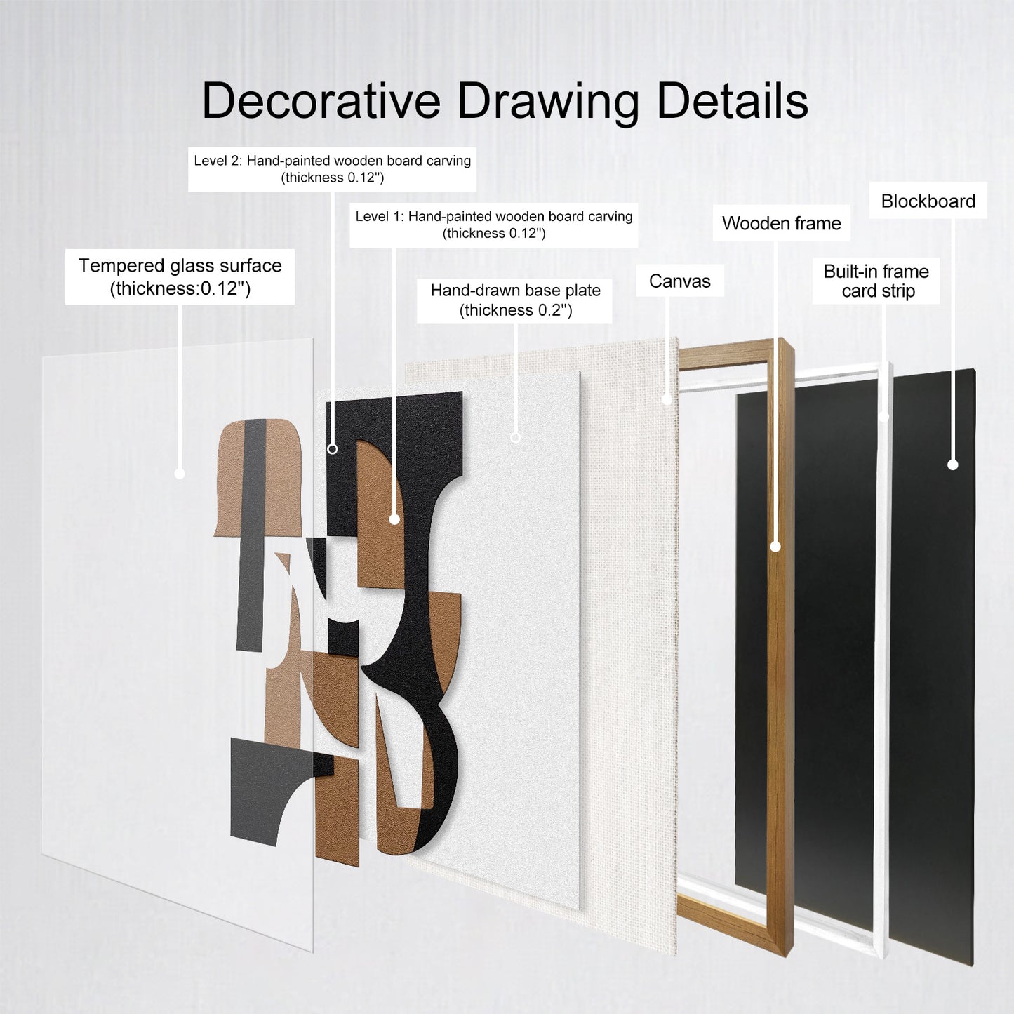 Modern minimalist 3D relief decorative painting, handcrafted from sandstone with a sleek and stylish texture.