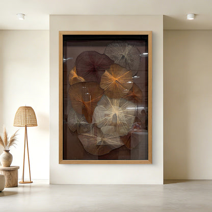 Luxury Textile Blossom Wall Panel Contemporary Thread Artwork