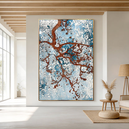 Winter Trees Large Canvas Art, ideal wall decor for living room and bedroom above bed.