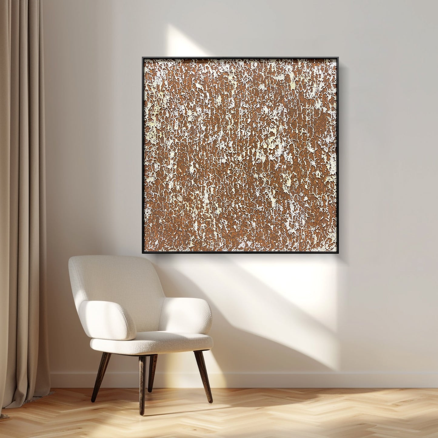 Handmade Mixed-Media Wall Art - Large Textured Painting
