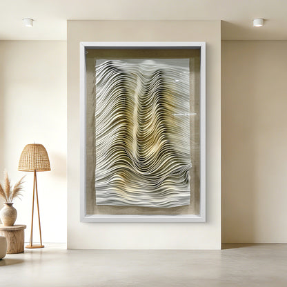 Minimalist Fabric Geometric Wall Hanging Textured Swirl Decor