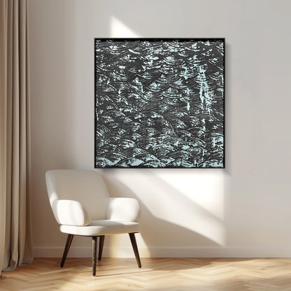 Abstract Ocean Scale Texture Painting - Luxury Wall Decor