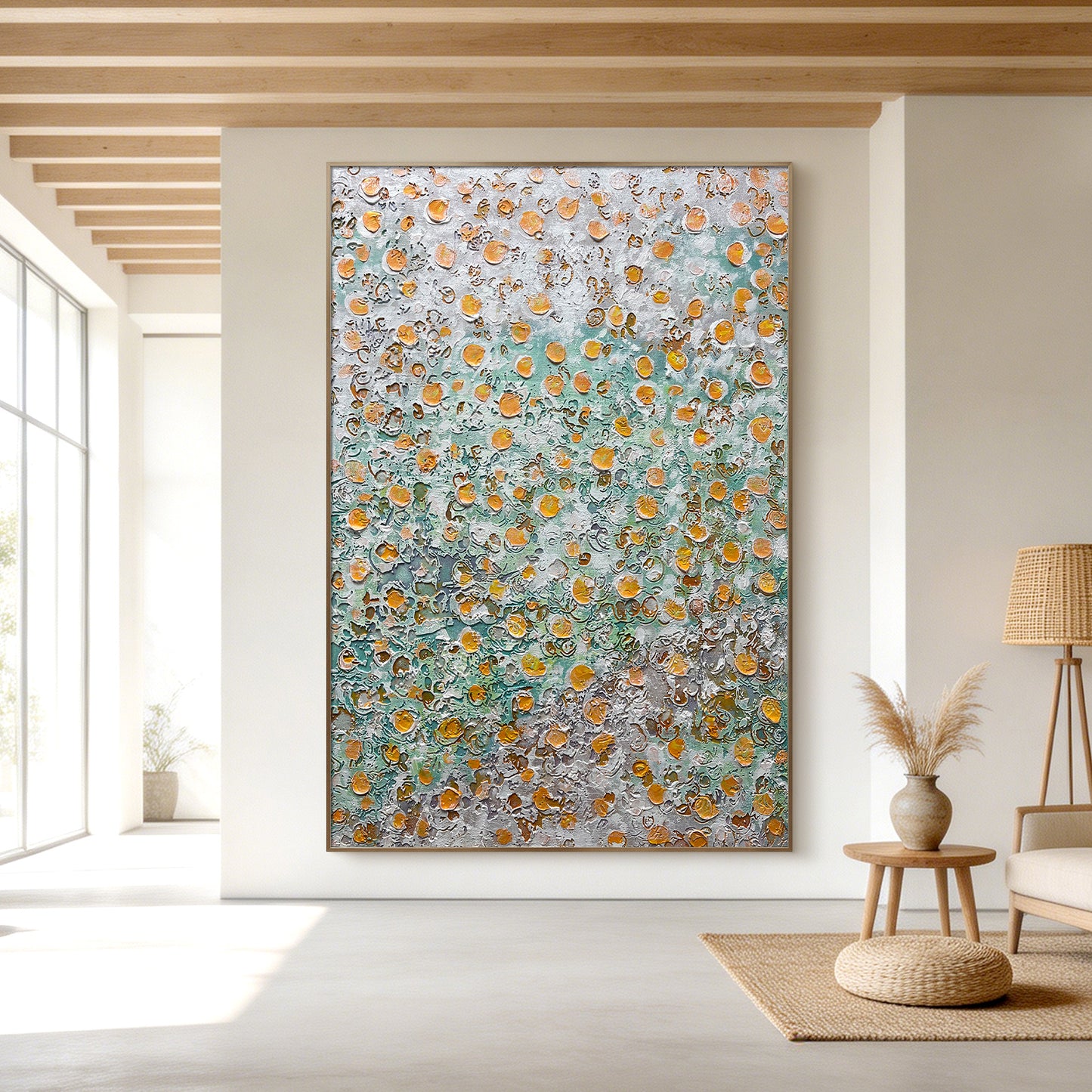 Luxury Modern Wall Art with Textured Surface and Soft Tones