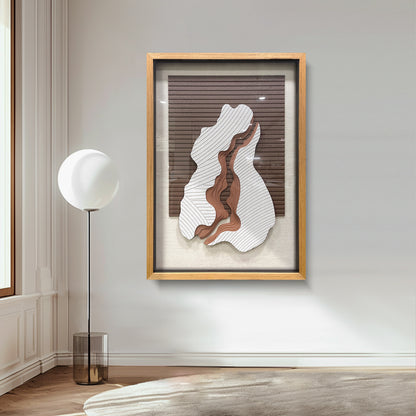 Modern minimalist 3D relief decorative painting, hand-drawn with sandstone texture, simple and stylish.