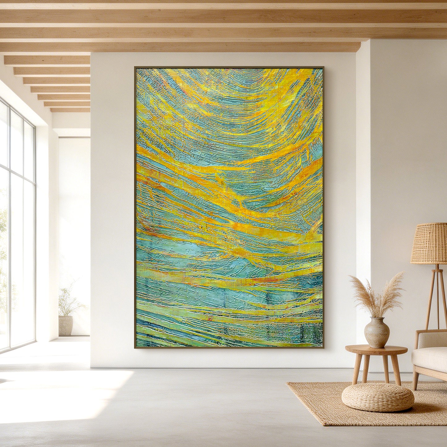Modern Handmade Wall Art with Layered Texture Design